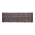 thumbnail image 1 of thinsony Clavier avec Rétroéclairage Universel Prêt à l'Emploi Équipement d'Entrée Cadre Rouge Touches Tableau Claviers Remplacement pour Z7, 1 of 6