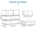 thumbnail image 4 of Sindcom Stackable Storage Drawers Set of 4,Clear Plastic Organizer Bins for Makeup, Cosmetics, Beauty Supplies,Bathroom Organizer Countertop,Bathroom Under Sink Organizer,12.1 × 7.5 × 11.4 in, 4 of 9
