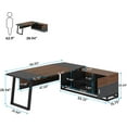 thumbnail image 6 of Tribesigns 67” Executive Desk and 55” Lateral File Cabinet, Large L-Shaped Computer Desk with Storage Cabinet and Shelves, 6 of 7
