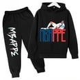thumbnail image 3 of 2024 Traje deportivo para niños, primavera y otoño, sudadera con capucha, leggings, conjunto informal de 2 piezas para niños y niñas, ropa estampada de Mbappé para niños pequeños, 3 of 5