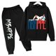 thumbnail image 3 of 2024 Traje deportivo para niños, primavera y otoño, sudadera con capucha, leggings, conjunto informal de 2 piezas para niños y niñas, ropa estampada de Mbappé para niños pequeños, 3 of 5