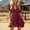 Wine, variant on Dresses for Women Jerdar Women Summer Short Dress 2026 Casual V Neck Short Sleeve Tiered Sun Dresses Beach Vacation Boho Sundress XL