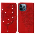 thumbnail image 2 of Dteck for iPhone 12 Pro 6.1" 2020 Flip Wallet Case, PU Leather Anti-Drop Case with Card Slot & Kickstand & Wrist Strap Shockproof Protective Case for iPhone 12 Pro Women Men, Red, 2 of 7