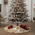 thumbnail image 4 of Lukts Autumn Fox with Brown Plants Print Color Life Christmas Tree Skirt, Winter Holiday Tree Mat Decoration ,Can be Used as A Shawl-36", 4 of 6