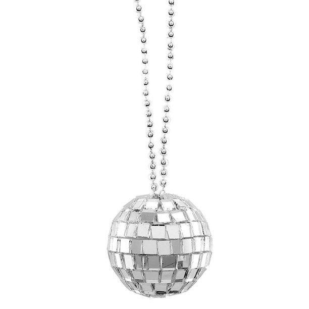 Kicko Mirror Disco Ball Necklaces 12 Pack 2 Inch for Personal Wear