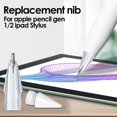 thumbnail image 3 of Replacement Tips for Apple Pencil 2nd & 1st Generation Metal Wear-Resistant Touchscreen Pen Tips Mute Spare Pencil Nibs Cover 10X Clear, 3 of 6