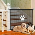 thumbnail image 6 of BYXAS Mesh Gates for Pets, Magic Pet Gate for The House, Portable Baby Puppy Safety Fence Guard for Stairs and Doorways, Easy Install Anywhere, 43" W x 31" H, 4 Hooks, 6 of 6