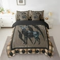 thumbnail image 2 of 7 Piece Deer Bedding Sets Rustic Farmstyle Twin Bed in a Bag Deer Hunting Themed Comforter Set with Sheets Western Woodland Animal Bed Set Canbin Deer Print Sheets, 2 of 5