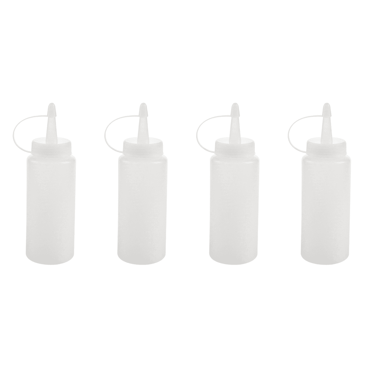 2 Bouteilles à Sauce Pressables 500ml - Distributeur Condiments Huile Vinaigre Ketchup