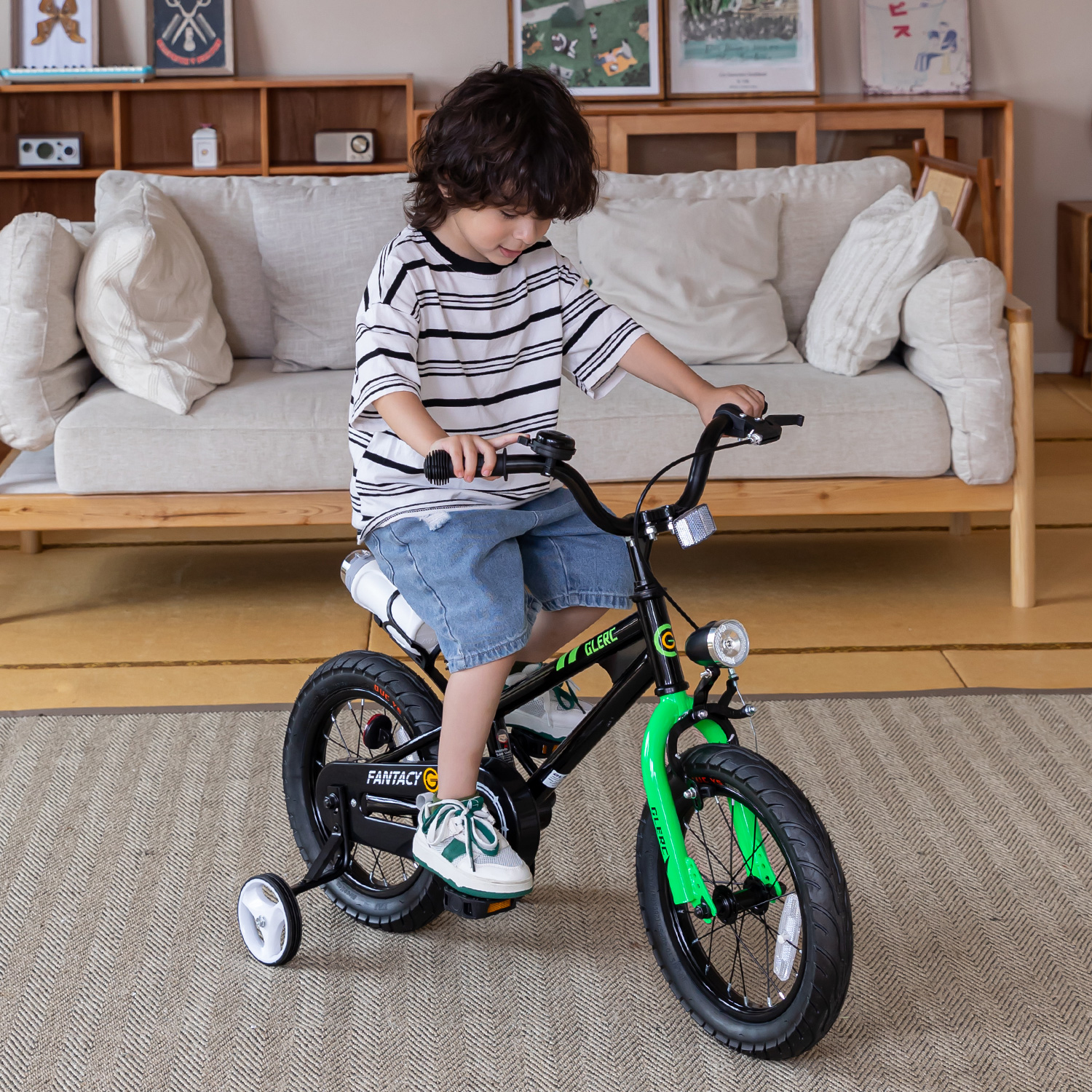 Glerc 12 Inch Toddler Bike with Training Wheels and Light photo 6