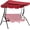 Red White, variant on Senfot 3-Seat Outdoor Swing Chair with Adjustable Canopy Waterproof Cushions Sturdy Steel Frame Weather Resistant Patio Glider Bench for Garden Porch Backyard Red White