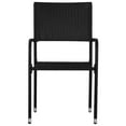 thumbnail image 2 of vidaXL Garden Dining Chairs 4 pcs Stackable Black Poly Rattan, 2 of 4