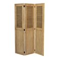 thumbnail image 1 of Sunset Trading Vintage Casual Shutter Coastal Wood Room Divider in Maple Brown, 1 of 6