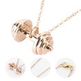 thumbnail image 2 of SHISUYAN 1pc Punk Style Necklace Decorative Neck Pendant Dumbbell Shape Neck Chain, 2 of 8