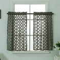 thumbnail image 4 of Geometric Pattern European Style Short Half Window Curtains for Home Kitchen (74*90cm), 4 of 8