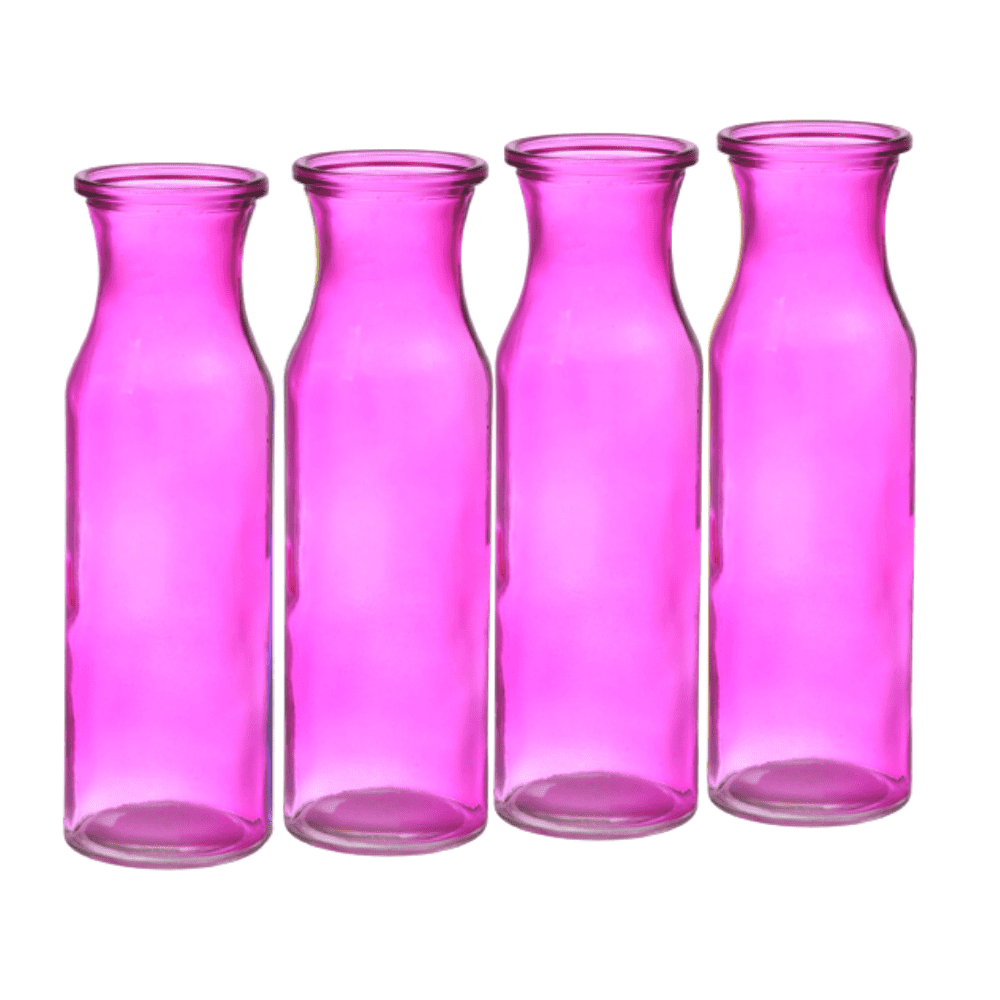 Translucent Glass Milk Jug Vases Bud Vases 7.75" Glass Milk Bottle