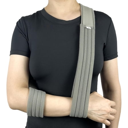 Arm Sling Adjustable Arm Support Strap Lightweight Shoulder Immobilizer for Injured Arm Elbow Broken Collarbone Torn Rotator Cuff Dislocation or AC Separation Men Women Left Right