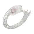 thumbnail image 1 of Interruptor de cable rotativo Uxcell AC 250V control deslizante regulador de lámpara 100W con cable de alimentación de 5.6 pies enchufe tipo A claro blanco 1 pieza, 1 of 5