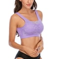 thumbnail image 1 of FUTATA 1/3 Pack Women's Sports Bras Padded Lace Sleep Bras Wireless Full Coverage Push Up Bras Lounge Everyday Bras For Yoga Running Workout, 1 of 6