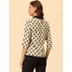 thumbnail image 4 of Disfraz de Halloween Allegra K para Mujer Polka Dots Top 3/4 Mangas Albaricoque S, 4 of 5