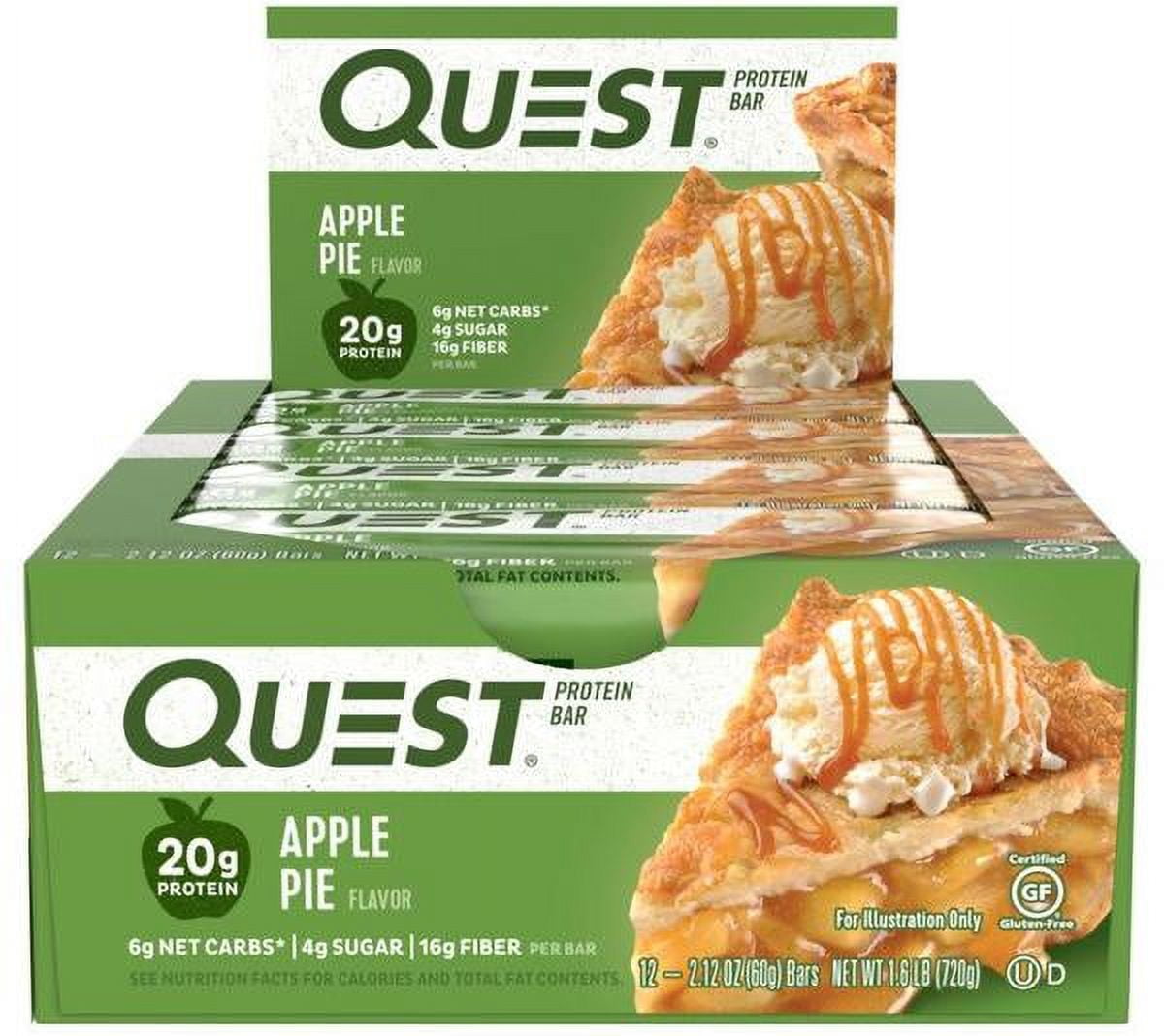 Quest Protien Bars, Low Sugar, High Protien, Apple Pie, 12 Count