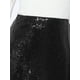 thumbnail image 5 of Falda midi de cóctel brillante y con lentejuelas de cintura alta para mujer INSPIRE CHIC L negra, 5 of 6
