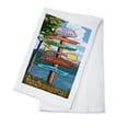 thumbnail image 1 of Key Peninsula, Washington, Destination Signpost (100% Cotton Tea Towel, Decorative Hand Towel, Kitchen and Home), 1 of 3