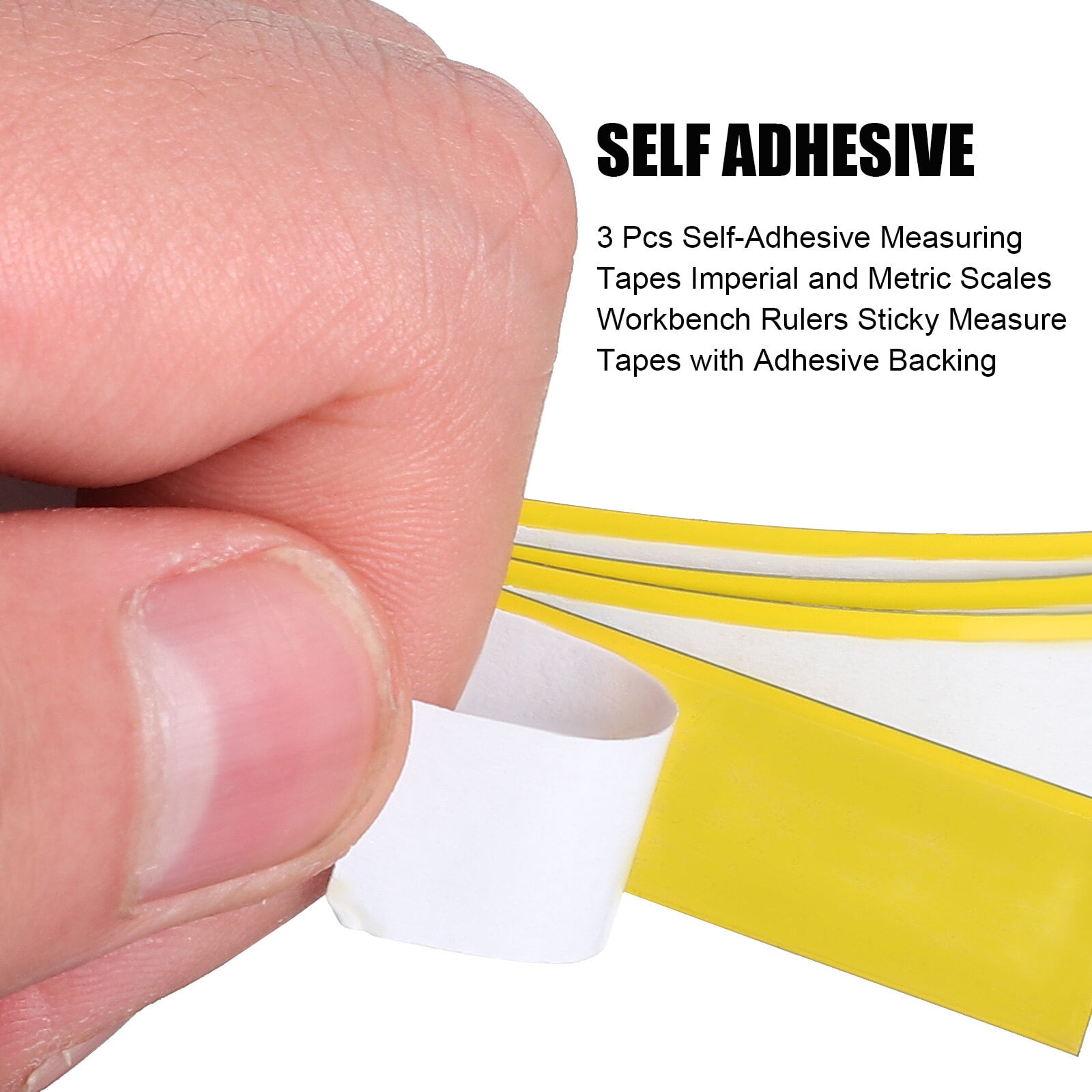 4 Pieces Adhesive Ruler Clear Marking Measuring Tape Work