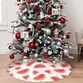 thumbnail image 5 of Yiaed Watermelon Print Christmas Tree Skirt , Tree SkirtsTree Mat for Christmas Winter Holiday Indoor Decorations-48", 5 of 7