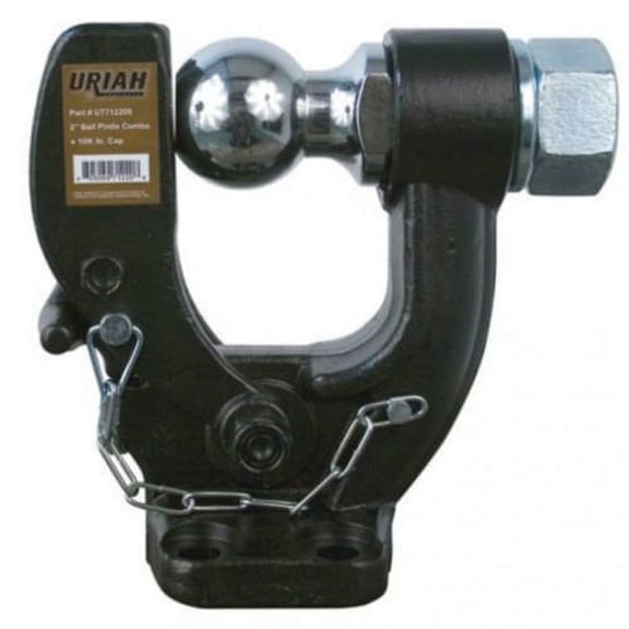 Trailer Pintle Ball Hitch Combo w/2" Ball - 16,000 lb. GTW fits Trailer & Towing Trailer Ball Mount Hitches
