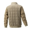 thumbnail image 2 of guisaled Men Winter Jackets Lightweight Fashion Solid Puffy Warm Puffer Coats Zipper Stand collar Thicken Insulated Packable Down Jacket, 2 of 6