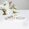 thumbnail image 3 of Prestige and Fancy Jewelry Box, Luxurious Jewelry Gift Box 3.5 x 3.5 x 1, 96 pack for Bracelets, Necklace, Pearls Keychains Cotton Filled Small Cardboard gift boxes with lids, Silver Silver, 3 of 8