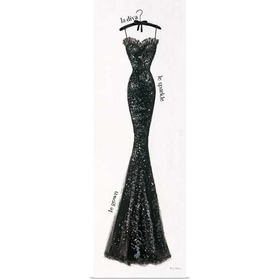 Great BIG Canvas | Rolled Emily Adams Poster Print entitled Couture Noir Original IV