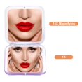 thumbnail image 2 of Espejo compacto SANTOO morado plegable con aumento 15X, 2 of 7