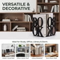 thumbnail image 5 of Unique Bargains Modern Geometric Metal Bookends for Office Black Style A 4.7"x4.7"x5.5", 5 of 5
