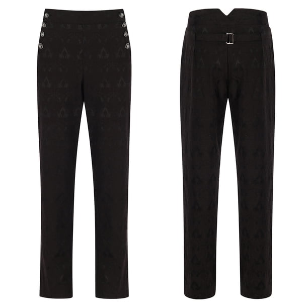 Puntoco Pantalones casuales largos para hombre Pantalones casuales con bolsillos sólidos vintage para hombre