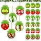 thumbnail image 1 of Decoraciones Del Árbol de Navidad Ornamentos de Bola de Navidad de 2,4 Pulgadas con Pelo Borroso para Árbol Ornamento Verde Rojo Brillante para la Decoración Del Árbol de Navidad, 1 of 2