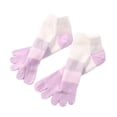 thumbnail image 3 of BLESIYA 5xAnkle Striped Toe Socks Cotton Warm Ankle Socks for Men and Women 5 Pcs, 3 of 7