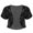 Black, variant on TiaoBug Women Shiny Sequin Jacket Short Sleeve Glitter Cropped Blazer Bolero Shrug Top