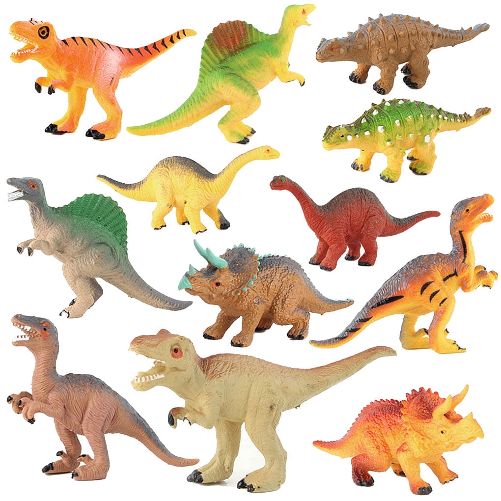 Set 12pcs 8pcs Assorted Vivid Dinosaurs Model Kids Toys Plastic Dinosaur Figures 