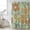 Green, variant on Gray Green Boho Floral Shower Curtain, Waterproof Shower Curtains for Bathroom, Vintage Abstract Art Ethnic Flowers Washable Fabric Bathtub Curtain Set Bath Decor with 12 Hooks Long 72"x84"