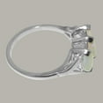 thumbnail image 4 of LBG British Made 14k White Gold Natural Opal Womens Anniversary Ring - 33 size options - Size 4.75, 4 of 5