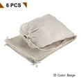 thumbnail image 3 of Uxcell 6pcs Bolsas de Almacenamiento de Algodón 11.8" x 15.8" Bolsa de Cuerda de Lona, Beige, 3 of 7