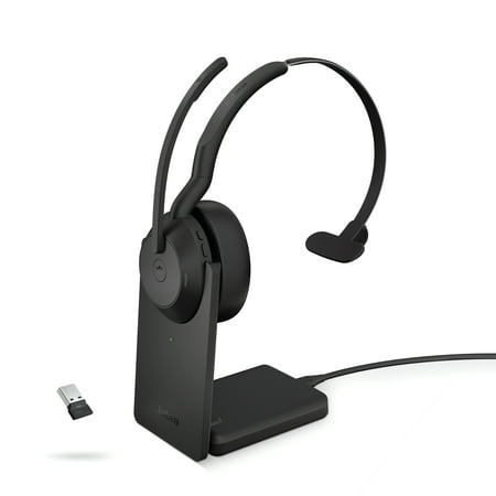 GN Audio Jabra Evolve2 55 - Link390a MS Stereo with Charging Stand Wireless Headset / Music Headphones