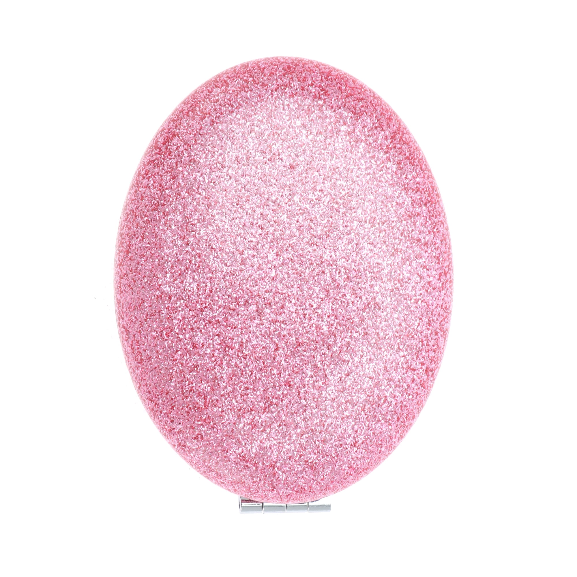 Unique Bargains Portable Oval Makeup Mirror 1 Pc Pink