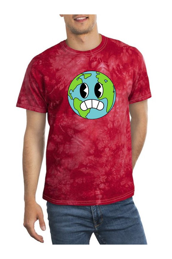 Toon Style Worried World Tie Dye Crystal Men -Image by Shutterstock, Male Large
