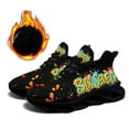 thumbnail image 3 of Coolcustomize Women's Winter Warm Plush Lining Six-Seven Printed Sneakers - Lightweight Low-Top Gym Shoes with Rainbow Splatter - Cushioned Sole & Wide Fit Casual Athletic Footwear, 3 of 10