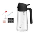 sunsanly 470ml Glass Oil Spray Bottle for Cooking 2in1 Olive Oil