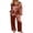 Clay, variant on Ekouaer Silk Satin Pajamas for Women Button Down Pjs Set Long Sleeve Loungewear 2 Piece Wide Leg Sleepwear