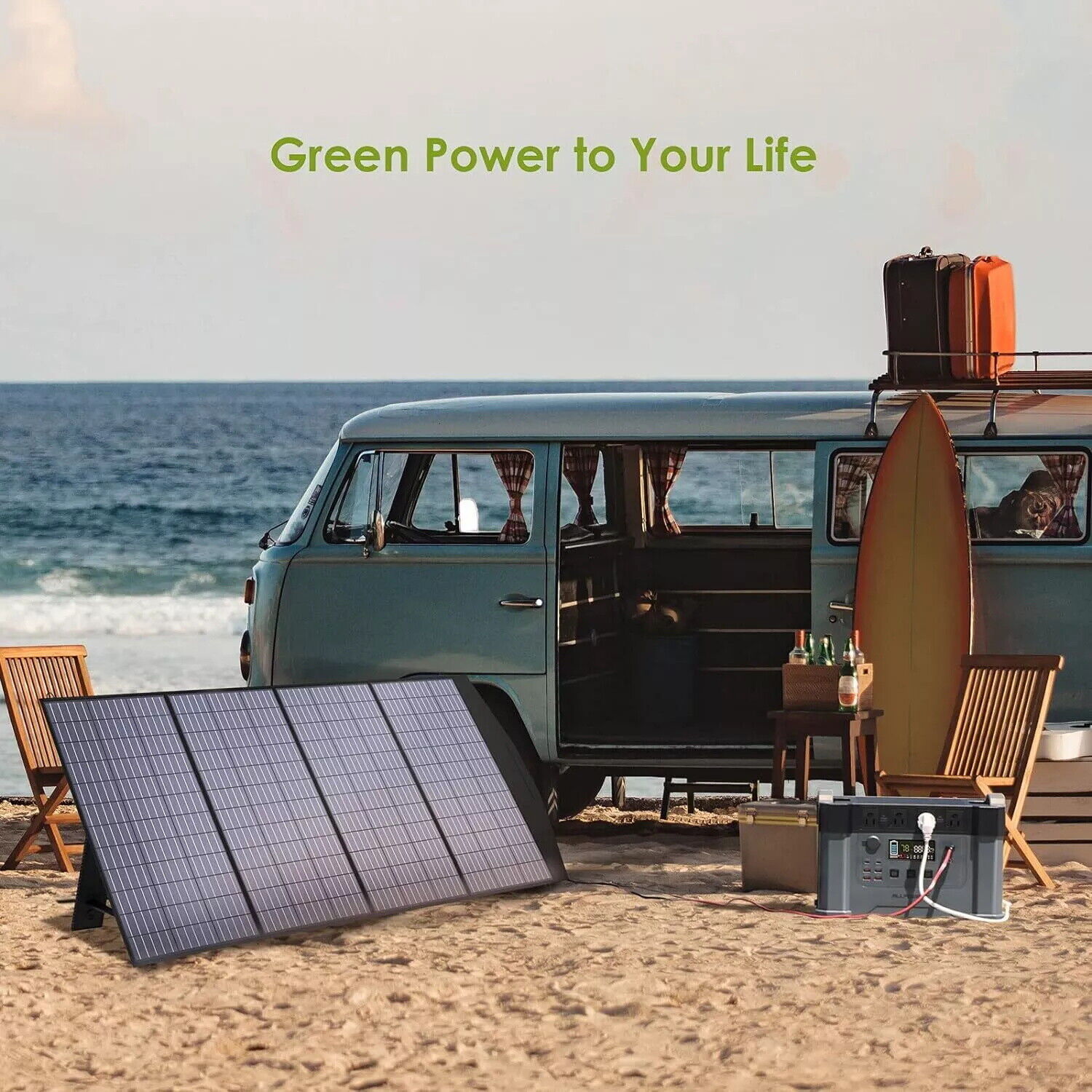 NEW Foldable Solar Panel Kits 400W PUJIMAX Portable Power Station For Generator